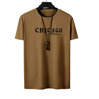 Herren Grafik-T-Shirt Chicago mit Kurzarm