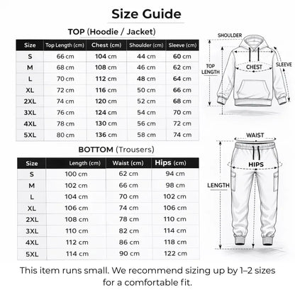 Waffelstruktur Herren-Set – Hoodie & Jogginghose